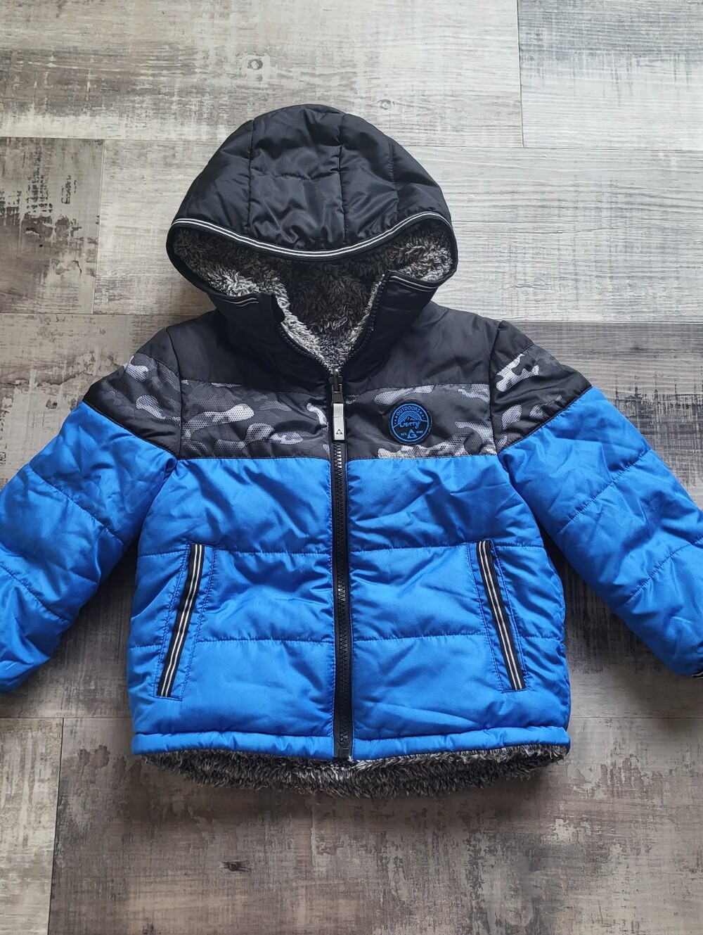 Gerry toddler boy reversible winter jacket size 3T Blue